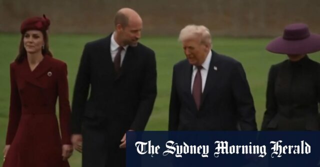 O presidente dos EUA, Donald Trump, começa a visita do Reino Unido

