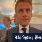 O presidente francês Emmanuel Macron elogia a Austrália por reconhecer a Palestina