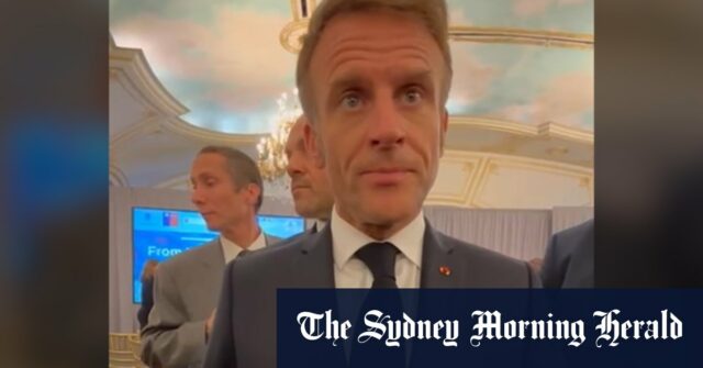 O presidente francês Emmanuel Macron elogia a Austrália por reconhecer a Palestina

