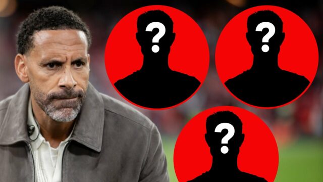 O ex -jogador do Manchester United e o especialista em esportes do TNT Rio Ferdinand está na frente da final da Liga Europa entre o Tottenham Hotspur e o Manchester United no Estadio de San Mames em 2025 em Bilbao, Espanha.