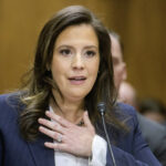 A deputada Elise Stefanik, RN.Y., questiona o painel de testemunhas durante um Comitê de Câmara de Educação e Comitê de Força de Trabalho audiência sobre