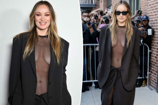 Olivia Wilde vira a cabeça em uma blusa completamente pura na NYFW

