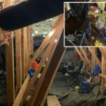 Os moradores chocados do condomínio de Oregon em Happy Valley descobriram um invasor escondido em um espaço de rastreamento - onde os policiais dizem que ele estava vivendo há algum tempo em um covil improvisado.