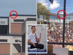 Os clipes arrepiantes mostram Charlie Kirk Assassin em momentos de telhado antes e depois do tiroteio fatal na UVU Captura de tela de uma pessoa em um telhado antes de um tiroteio.