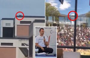 Os clipes arrepiantes mostram Charlie Kirk Assassin em momentos de telhado antes e depois do tiroteio fatal na UVU Captura de tela de uma pessoa em um telhado antes de um tiroteio.