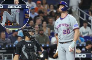 Os erros de Pete Alonso, o fracasso na embreagem vem na pior das vezes para o Mets Um Pete Alonso desanimado volta ao abrigo depois de atacar com um corredor no terceiro e um no terceiro turno da derrota por 6-2 do Mets para o Marlins em 26 de setembro de 2025.