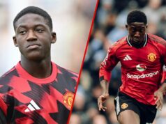 Os especialistas em mutv permanecem em acordo geral sobre a eficiência de Kobbie Manoo para UTD masculino vs cidade masculina KOBBIE MAINOO APELAMENTOS, vestindo camisa em casa do Manchester United