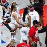 Os fãs de febre jogaram da vitória nos playoffs após troca com Allisha Gray do Dream em momento tenso