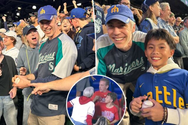 Os fãs dos Mariners elogiaram por doar Ball Home Run de Cal Raleigh para a criança - semanas após a indignação viral de Phillies: 'Sempre seja gentil'

