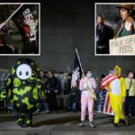 Os manifestantes se chocam com o gelo enquanto Trump emprega tropas federais para Portland