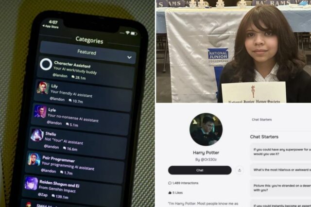 Os pais procuram o personagem Ai - firme por trás dos chatbots de 'Harry Potter' - sobre mortes de adolescentes, tentativas de suicídio

