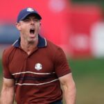 Os soldados estaduais protegem Rory McIlroy depois que ele diz aos torcedores da Rowdy Ryder Cup para 'fechar a boca!'