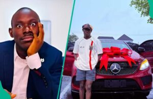 Parabéns, admiração derramar quando Gehgeh adquire o novo Mercedez Benz Parabéns, admiração derramar quando Gehgeh adquire o novo Mercedez Benz