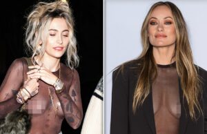 Paris Jackson, Olivia Wilde revela seus baús em capas de malha quase quase a THE Paris Jackson Olivia Wilde Nova York Getty