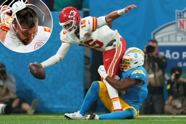 Patrick Mahomes, Travis Kelce foi mantido em check -in na primeira metade da temporada dos chefes

