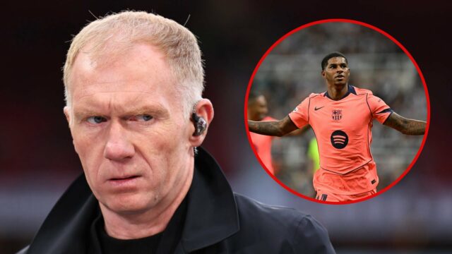 O jogador do Manchester United e da Inglaterra, Marcus Rashford, comemora durante a partida da Liga dos Campeões entre o Newcastle United e o Barcelona no St James 'Park em 2025 em Newcastle Upon Tyne, Inglaterra.