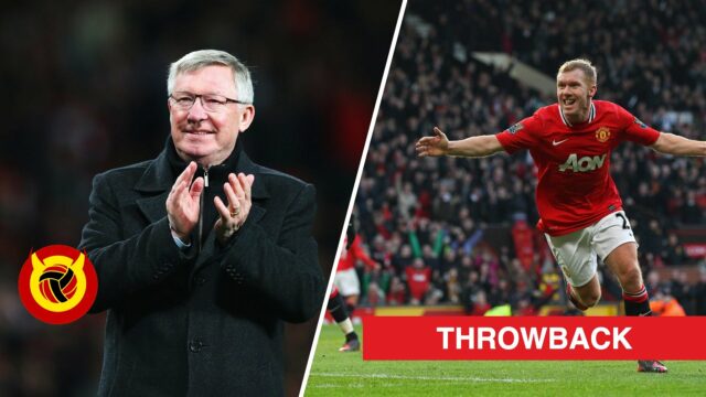 Celebração de Paul Scholes contra Bolton