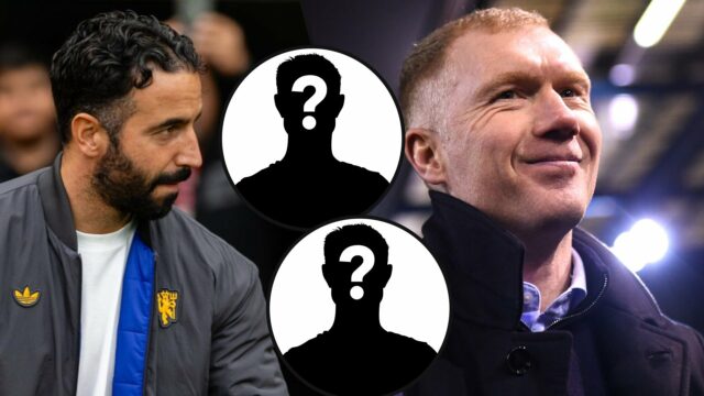 O Manchester United Legend e o TNT Sports Pundit Paul Scholes, antes da partida da Sky Bet League dois entre o Oldham Athletic e Yeovil Town, no Boundary Park, em 2019, em Oldham, Inglaterra.