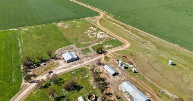 Pelvões de terra perto de Dowerin no Central Wheatbelt podem ser combinadas ou divididas

