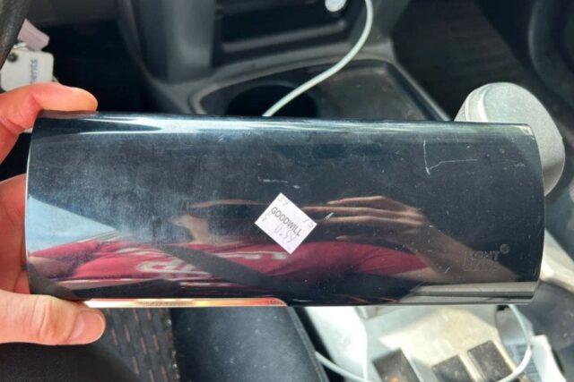 An image of a Montblanc pen in a case found at a Goodwill thrift store in Washington, D.C.