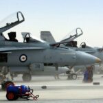 Perto da falta entre aeronaves civis e aviões de guerra da RAAF