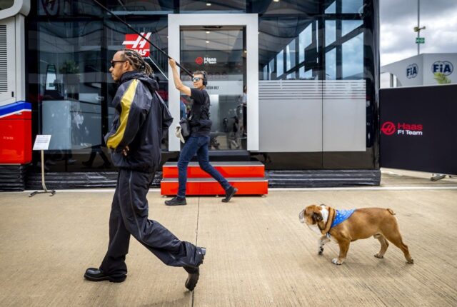 Lewis Hamilton and Roscoe
