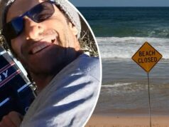 Praias fechadas, o teste de remoção líquido parou após o surfista, 57, morto em ataque de tubarão Praias fechadas, o teste de remoção líquido parou após o surfista, 57, morto em ataque de tubarão