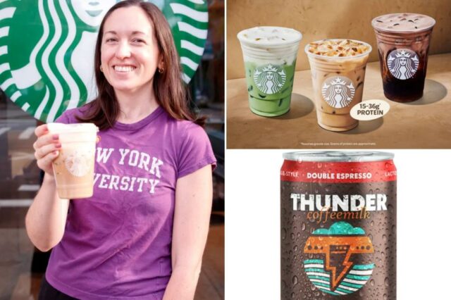 Café de proteína Thunder Coffeemilk com proteína 9g e 150mg de cafeína.