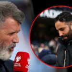 O Manchester United Legend e o Sky Sports Pundit Roy Keane conversam com a câmera antes da partida de qualificação da Copa do Mundo de 2026 da FIFA entre a Inglaterra e Andorra no Villa Park em 2025 em Birmingham, Inglaterra.