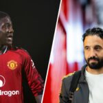 O gerente do Manchester United, Ruben Amorim, chega antes da partida da Premier League entre o Manchester United e o Burnley em Old Trafford em 2025 em Manchester, Inglaterra.