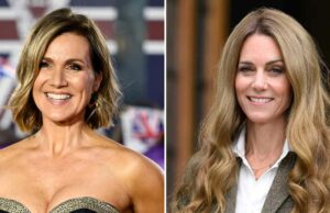 Saudações Susanna Reid da Grã-Bretanha protege o cabelo de cabelos dourados de Kate Middleton Cabelo loiro de Kate Middleton Defendido pelo Good Morning Britain Host antes de voltar para a morena