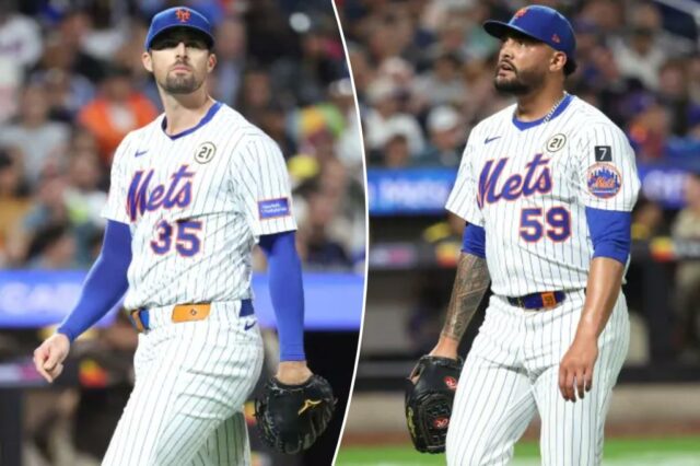 Sean Manaea sai do campo durante o jogo Mets-Padres em 16 de setembro de 2025. 