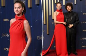 Selena Gomez é radiante em vermelho no Emmys 2025 com Benny Blanco Selena Gomez é radiante em vermelho no Emmys 2025 com Benny Blanco
