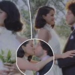 Selena Gomez usa Romantic Ralph Lauren Halter Vestido de noiva para se casar com Benny Blanco