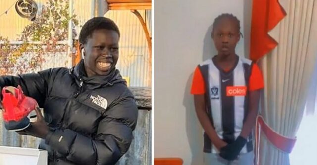 Dau Akueng, 15, (esquerda) e Chol Achiek, de 12 anos.