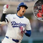 O Shohei Ohtani, de Los Angeles Dodgers, comemora enquanto arredonde as bases após seu home run solo durante o primeiro turno no jogo 1 da série de playoffs de beisebol da National Wild Card Card contra o Cincinnati Reds, terça -feira, 30 de setembro de 2025, em Los Angeles.