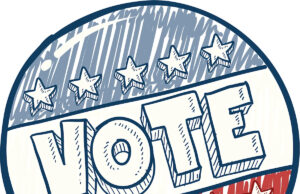 Target for Historical Ft Myers Coastline Recall Election: 4 de novembro. Certamente estaria inicialmente em 75 anos DOODLE VOTO DO DOODLE Vote na ilustração do botão da campanha eleitoral em formato vetorial. Formato de arquivo EPS10 sem efeitos de transparência.