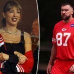 Taylor Swift pula o noivo da abertura da temporada de chefes de Travis Kelce no Brasil