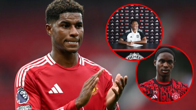 Contrato de Sinais de Enzo Kana-Biyik para o Manchester United.