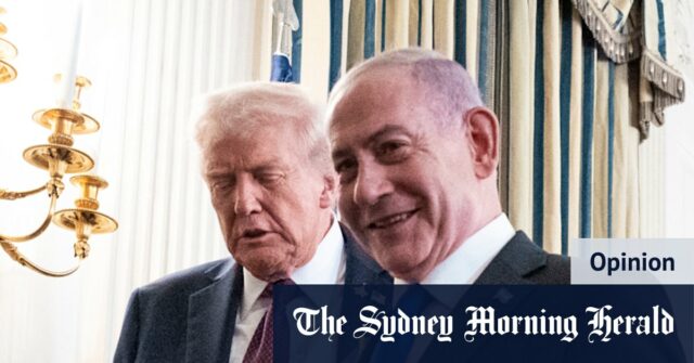 O presidente dos EUA, Donald Trump, e o primeiro -ministro israelense Benjamin Netanyahu na Casa Branca na segunda -feira.