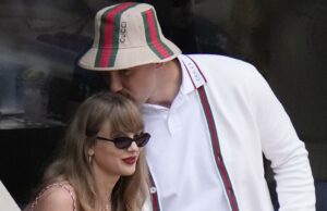 Travis Kelce afirma que apresentando Taylor Swift como sua futura noiva o torna ‘woozy’ Travis Kelce afirma que apresentando Taylor Swift como sua futura noiva o torna 'woozy'