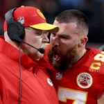 Kansas City Chiefs TE Travis Kelce and head coach Andy Reid