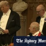 Trump, Charles fala no banquete estadual no Reino Unido
