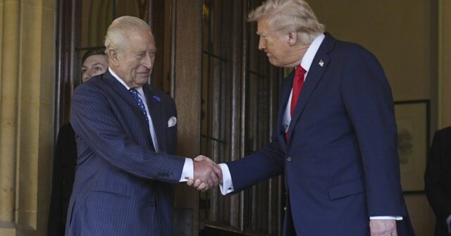 Presidente dos EUA Donald Trump, rei Charles