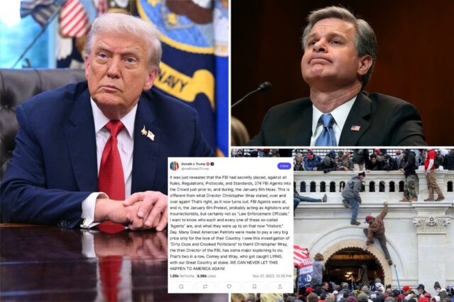 Trump Rages at Bombshell Relatório alegando que o FBI tinha 274 agentes à paisana da multidão durante

