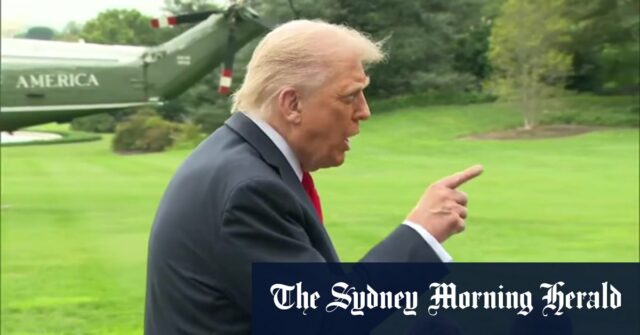 Trump confronta com o ABC Reporter: 'Você está prejudicando a Austrália':

