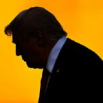 silhouette of U.S. President Donald Trump