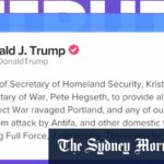 Trump ordena a Guarda Nacional para Portland