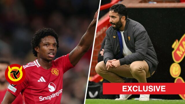 Tyrell Malacia jogando pelo Manchester United.