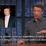Uma admissão perceptível: Seth Meyers responde a trunfos estenosos de custos para lançar documentos de Epstein
